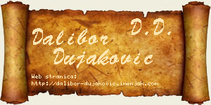 Dalibor Dujaković vizit kartica